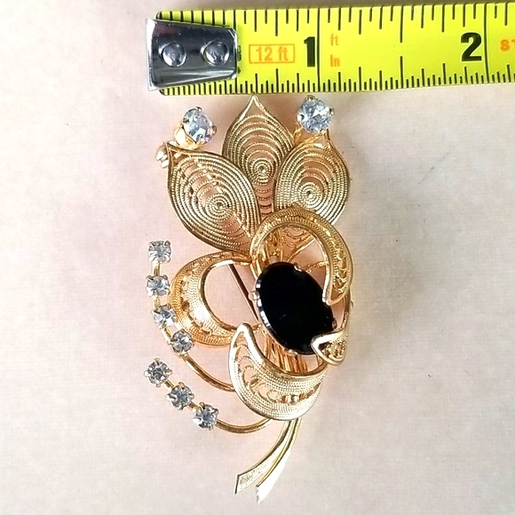 Vintage Western Germany Rhinestone Brooch Pin - Picture 14 of 15